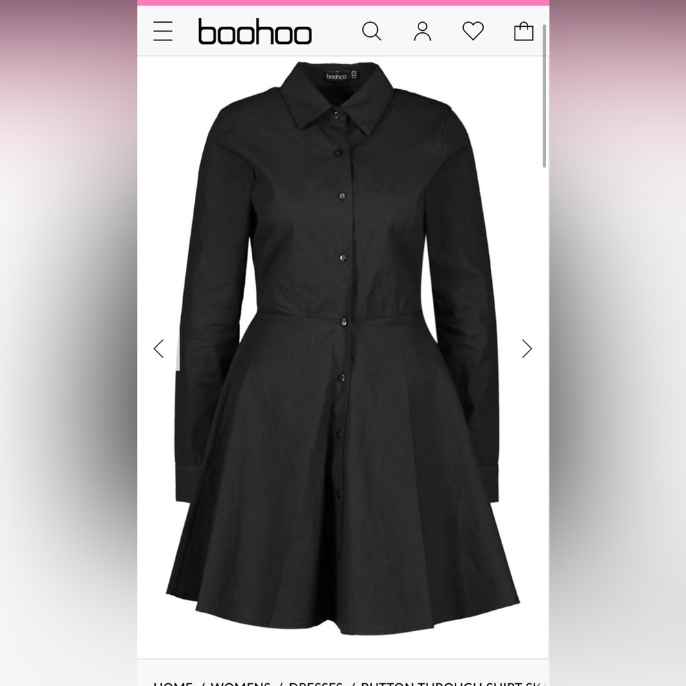 N.W.O.T Boohoo Black Dress